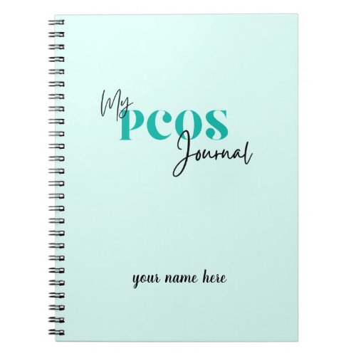 My PCOS Journal Teal Polycystic Ovarian Syndrome