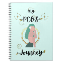 My PCOS Journey PCOS Awareness Teal Ribbon Notebook