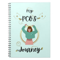 My PCOS Journey Polycystic Ovarian Syndrome Teal  Notebook