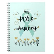 My PCOS Journey Polycystic Ovary Syndrome Teal Notebook