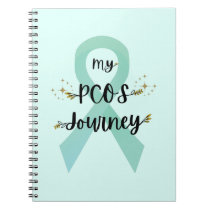 My PCOS Journey Polycystic Ovary Syndrome Teal Notebook