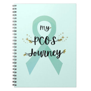 My PCOS Journey Polycystic Ovary Syndrome Teal Notebook