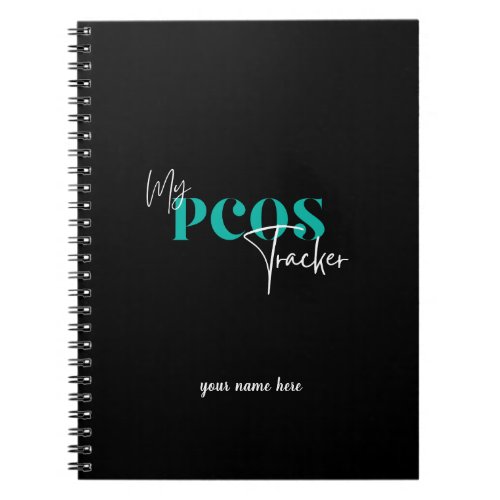 My PCOS Tracker Black Polycystic Ovarian Syndrome Notebook