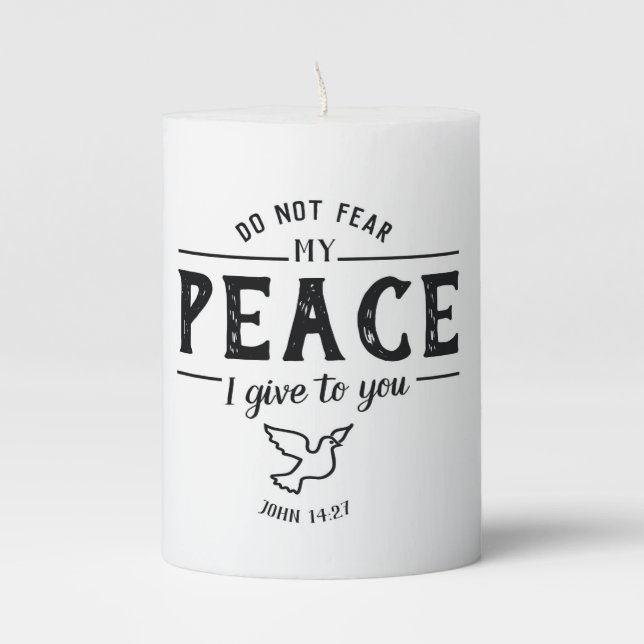 My Peace I give to you candle (Front)