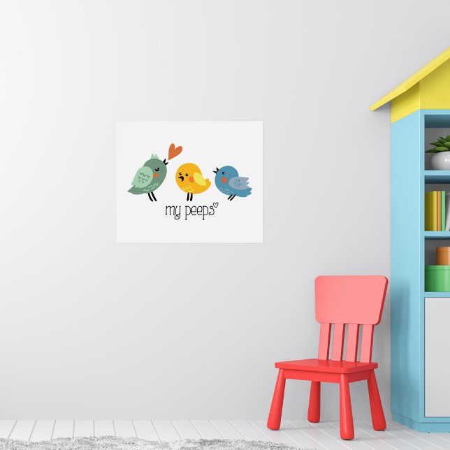 My Peeps | Cute Bird | Hand Drawn Poster (Nursery 1)