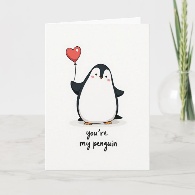 My Penguin Forever Love Card (Front)