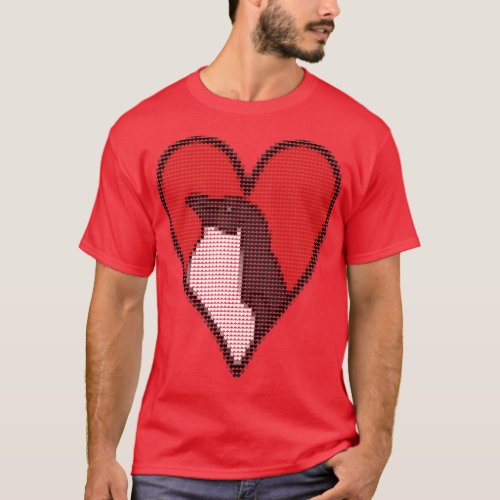 My Penguin Valentines Day Heart Filled with Hearts T_Shirt