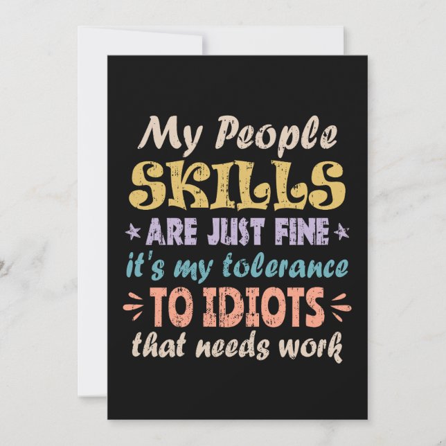 My People Skills Are Just Fine Invitation (Front)