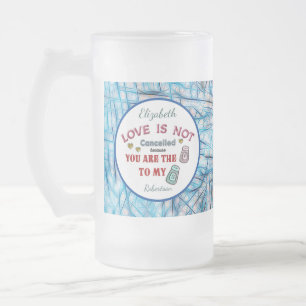 My Pepper To Your Salt Love Frosted Glass Beer Mug