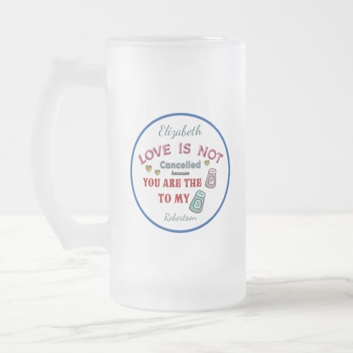 My Pepper To Your Salt Love Personalize Frosted Glass Beer Mug