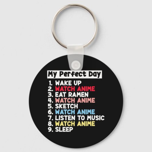 My Perfect Day Anime Merch Cute For Teens Girls Wo Keychain