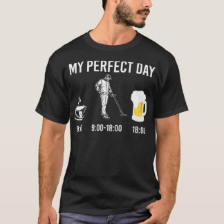 My Perfect Day Coffee Metal Detector Beer  T-Shirt