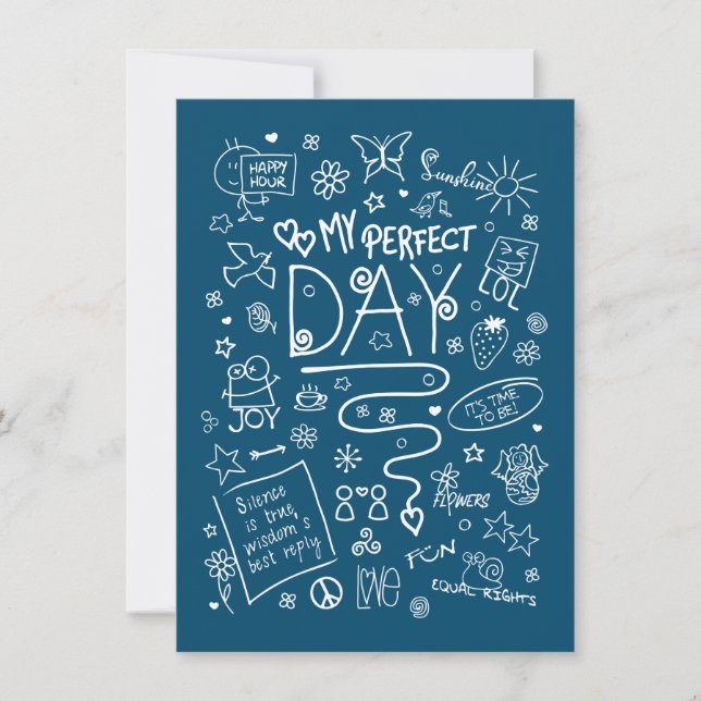 My Perfect Day - Positive Thinking 2a Card (Front)