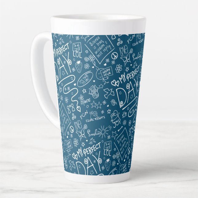 My Perfect Day - Positive Thinking 2a Latte Mug (Left Angle)