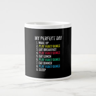 My Perfect Day Video Games Funny Grandson Gamer Giant Coffee Mug