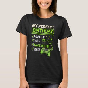 My Perfect Day Video Games Gaming 9th Birthday Bo T-Shirt