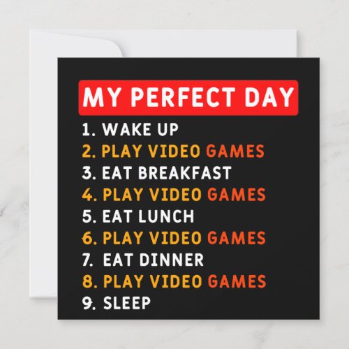 My Perfect Day _ Video Games Invitation