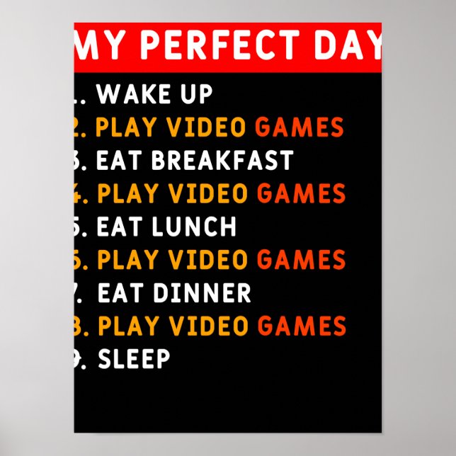 My Perfect Day - Video Games Poster (Front)