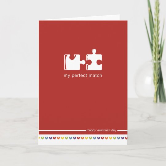 My Perfect Match Valentine S Day Holiday Card Zazzle Com