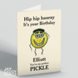 My Perfect Pickle Birthday Card<br><div class="desc">“You’re my perfect pickle”
Customisable funny greeting card</div>