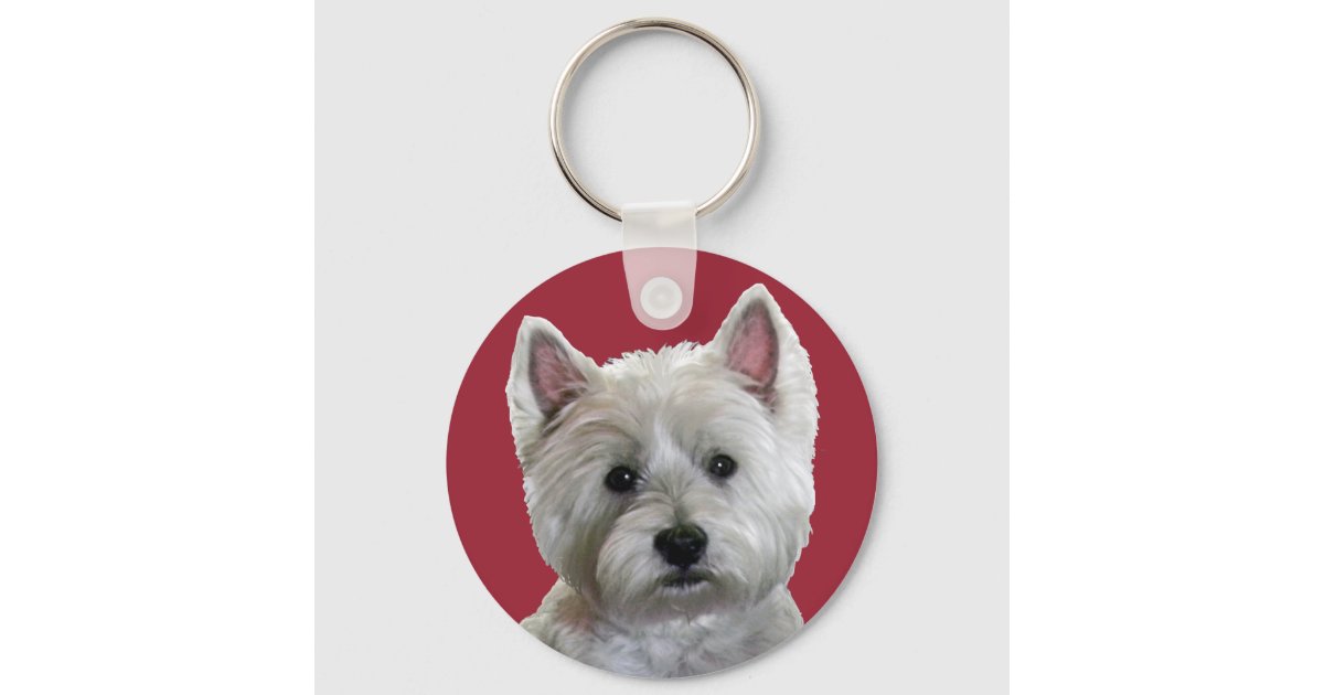 Westy keyrings / West Highland White Terrier key chains and dog