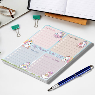 My Personal To Do List Unicorn Multicolored Themed Notepad