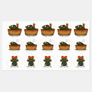 My Personality Is A Thermometer Bearded Dragon Art Labels