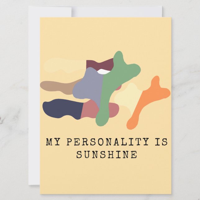 My Personality is Sunshine Invitation (Front)