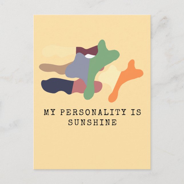 My Personality is Sunshine Postcard (Front)