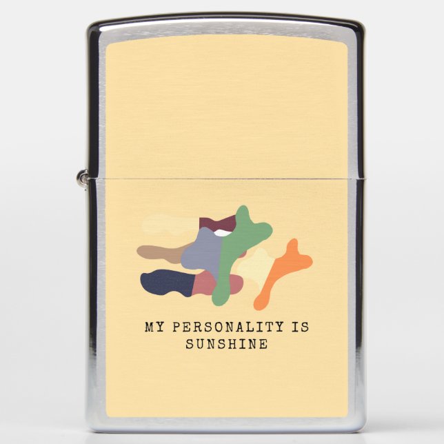 My Personality is Sunshine Zippo Lighter (Front)