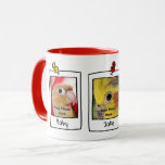 My Pet Birds Retro Custom Photo Collage Mug