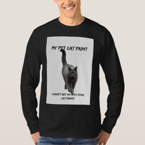 My Pet Cat Print Funny Cat T_Shirt Other Cat Print