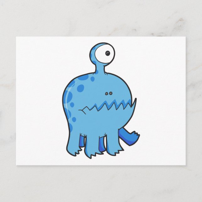 my pet cyclops monster blue postcard (Front)
