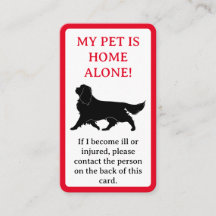 My Pet, Dog is Home Alone Card