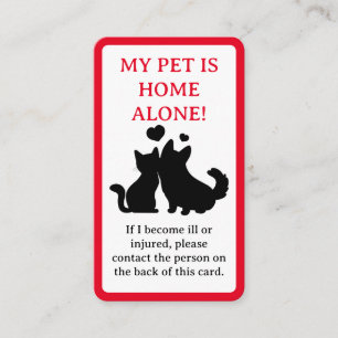 My Pet, Dog is Home Alone Card