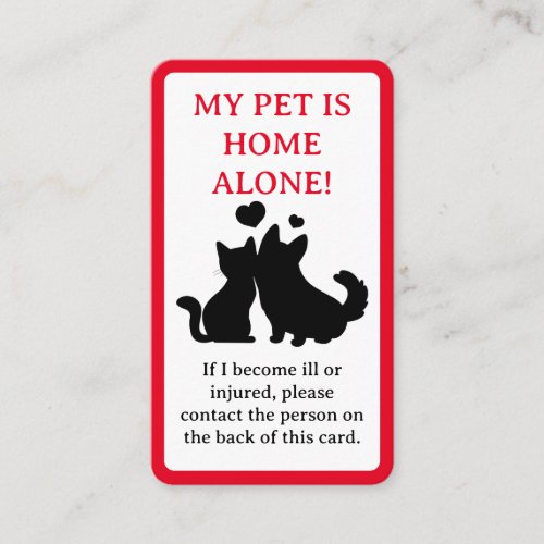 My Pet Dog is Home Alone Card 