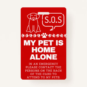 My Pet is Home Alone ICE  Badge