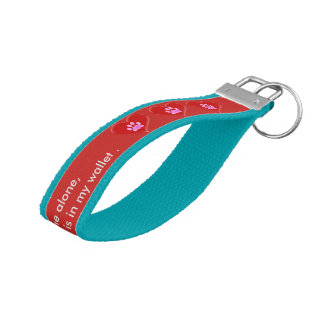 My pet is home alone strap  photo keychain