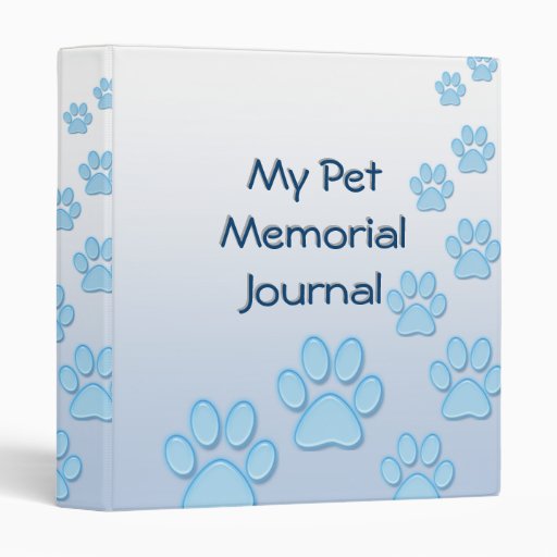 pet memorial journal binder - Zazzle 