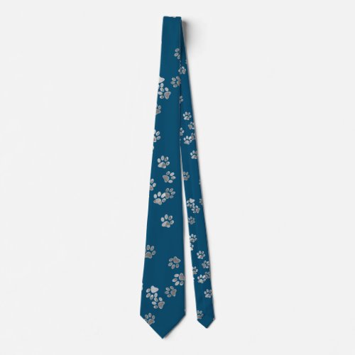 My Pet Pawprints Neck Tie