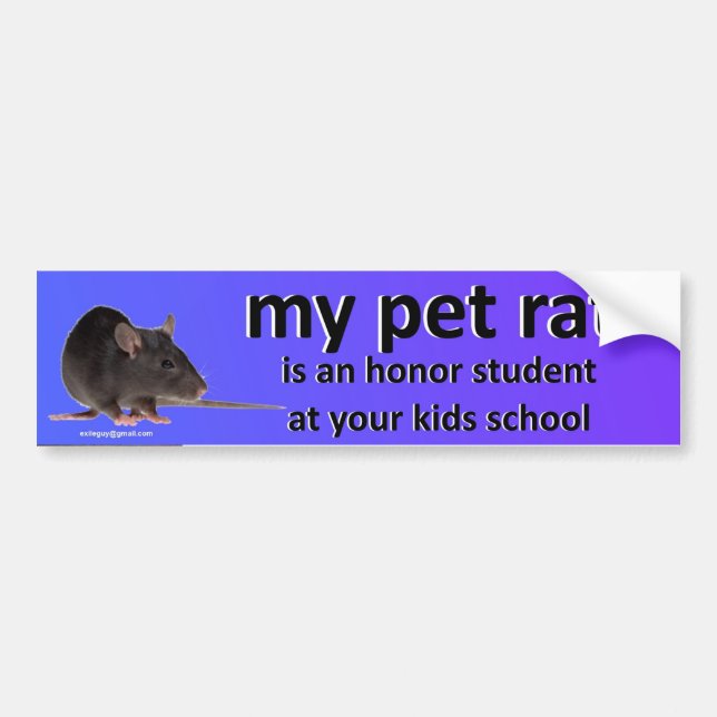 my pet rat bumper sticker (Front)