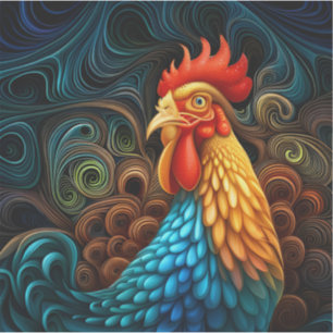 My Pet Rooster Never Smiles Vinyl Sticker