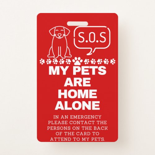 My Pets are Home Alone ICE  Badge