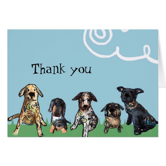 My Pets Thank you note Cards (Front Horizontal)