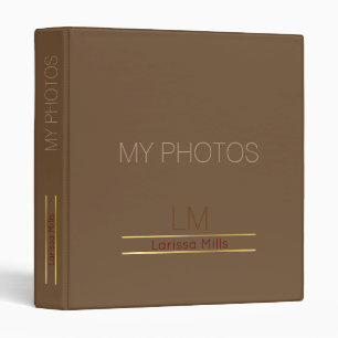 my photos / elegant brown & personalized binder