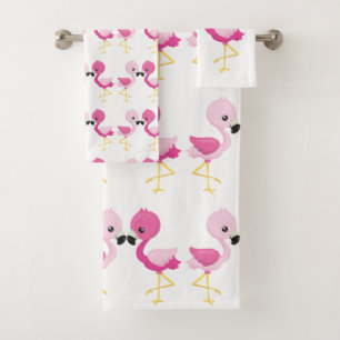 My Pink Flamingo Bath Towel Set