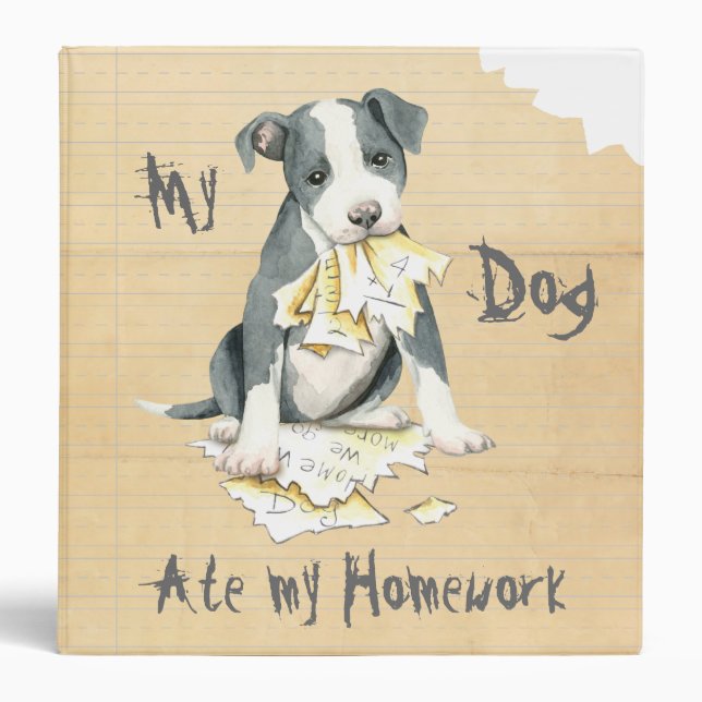 My Pit Bull Ate My Homework Binder (Front)