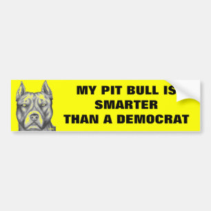 MY PITBULL IS SMARTER BUMPER STICKER