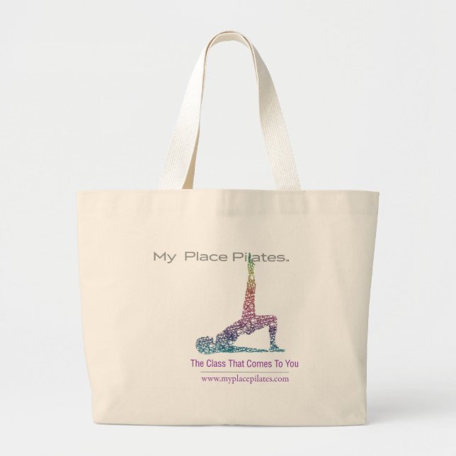 My Place Pilates Gear Large Tote Bag (Front)