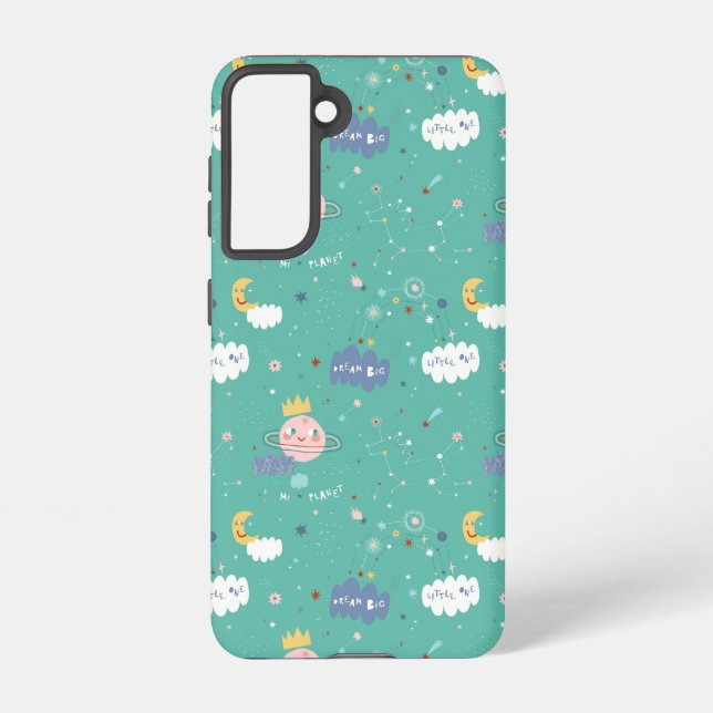 My Planet Dream Big Little One Pattern Samsung Galaxy Case (Back)